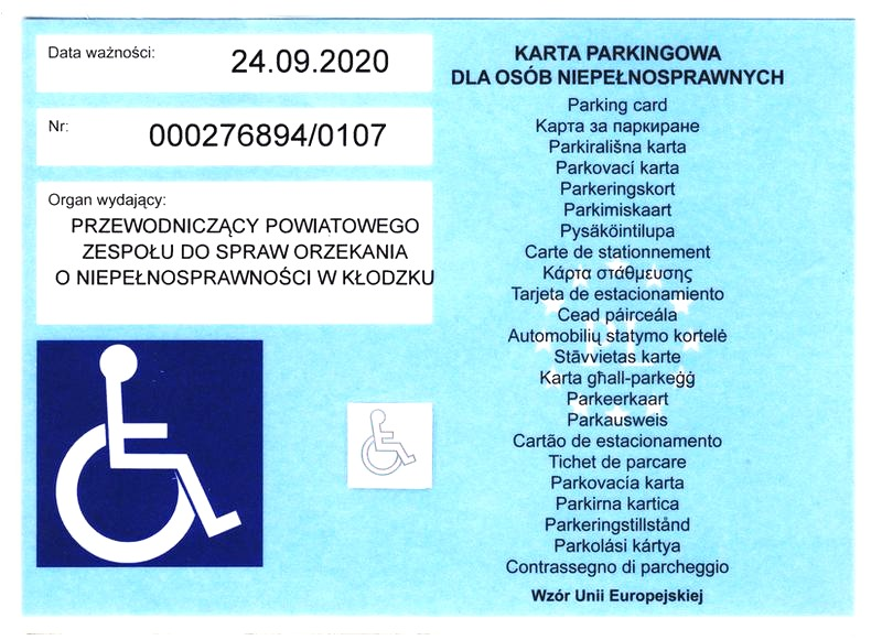 Karta parkingowa dla niepełnosprawnych – do czego uprawnia i gdzie można parkować?