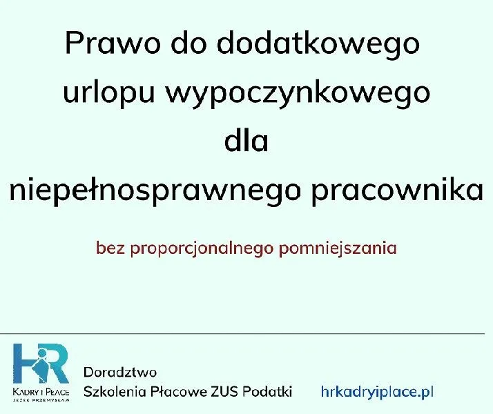 Urlop dla niepełnosprawnego — jak obliczyć dni i wynagrodzenie