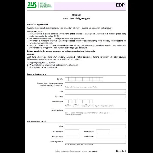 Dodatek pielęgnacyjny