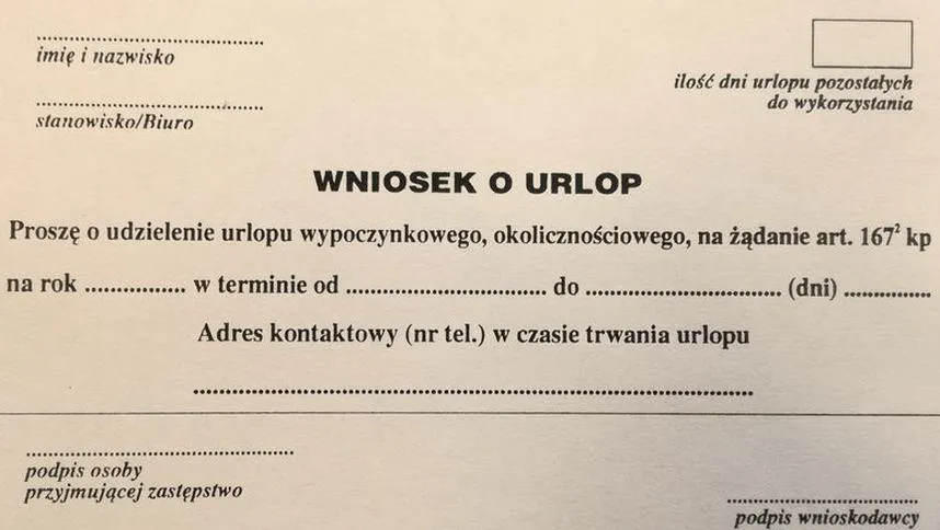 Dodatkowy urlop wypoczynkowy