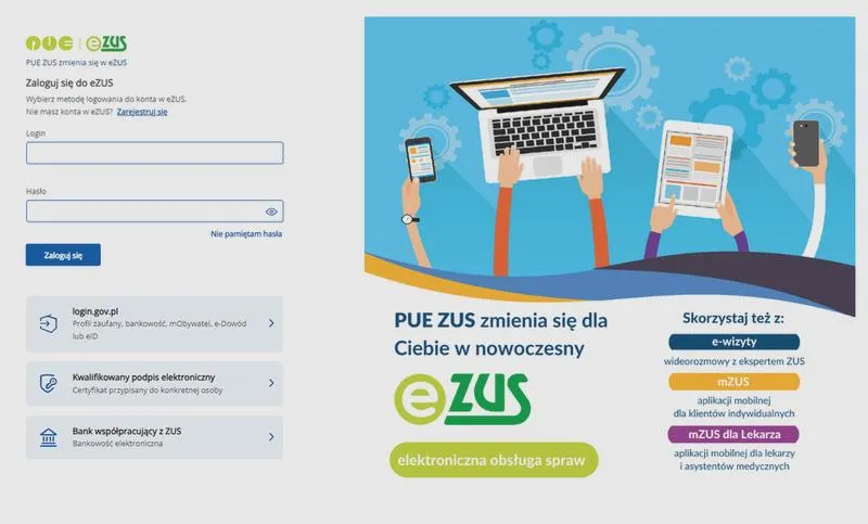 Dostęp do PUE ZUS