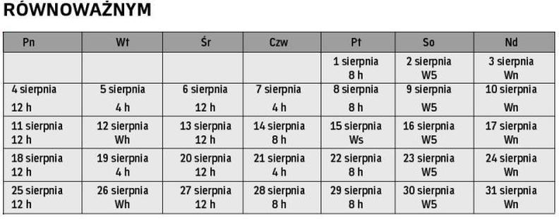Grafik pracy zgodny z prawem