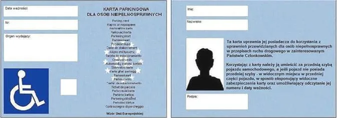 Karta parkingowa