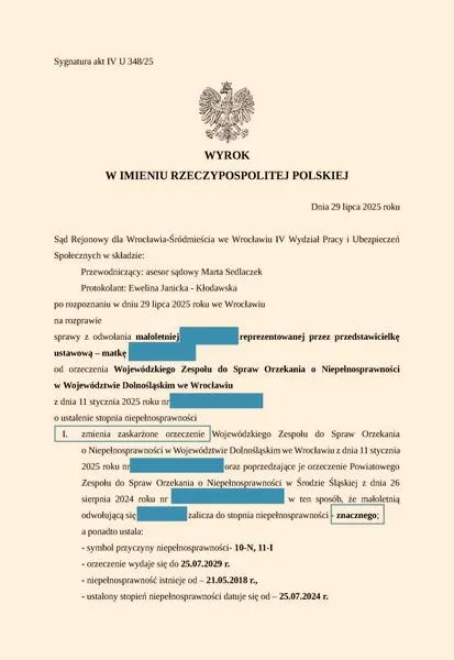 Legitymacja osoby niepełnosprawnej