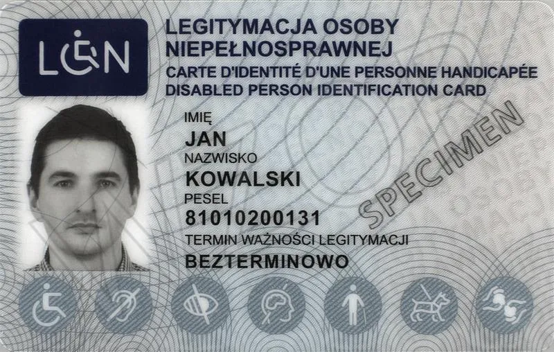 Legitymacja osoby niepełnosprawnej