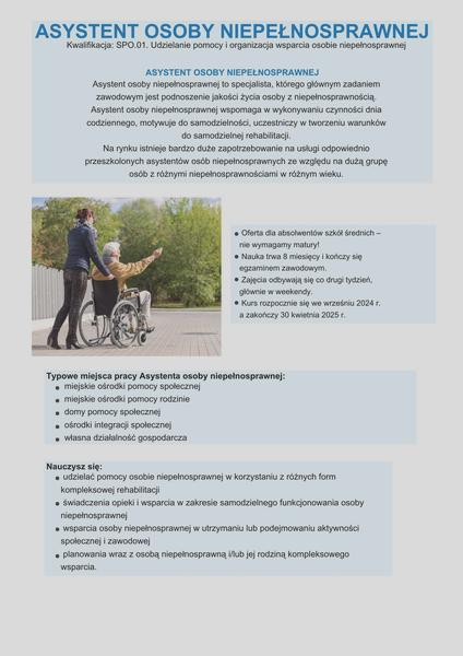 Obowiązki asystenta osoby niepełnosprawnej