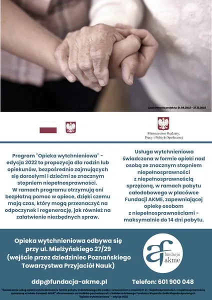 Opieka nad osobą z niepełnosprawnością