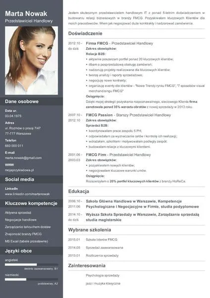 Wzór CV w Wordzie