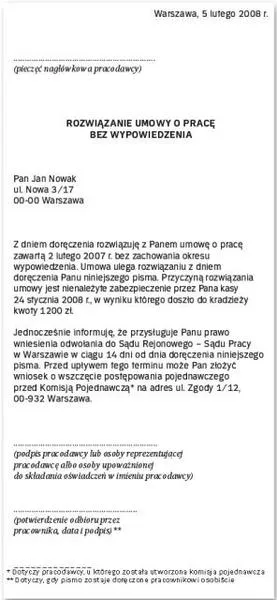 Zwolnienie dyscyplinarne